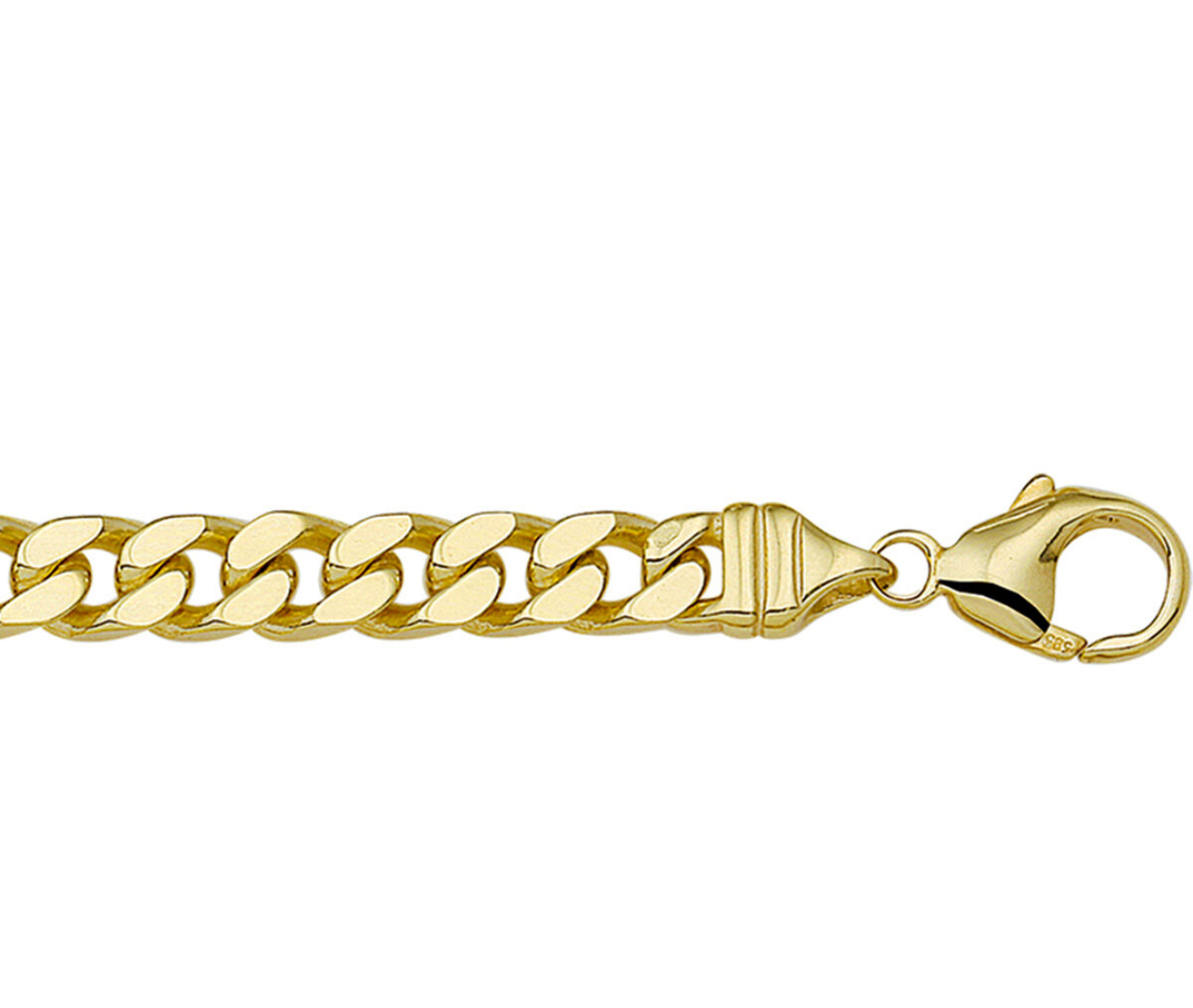 14krt gouden gourmet collier 4,8mm 60cm massief